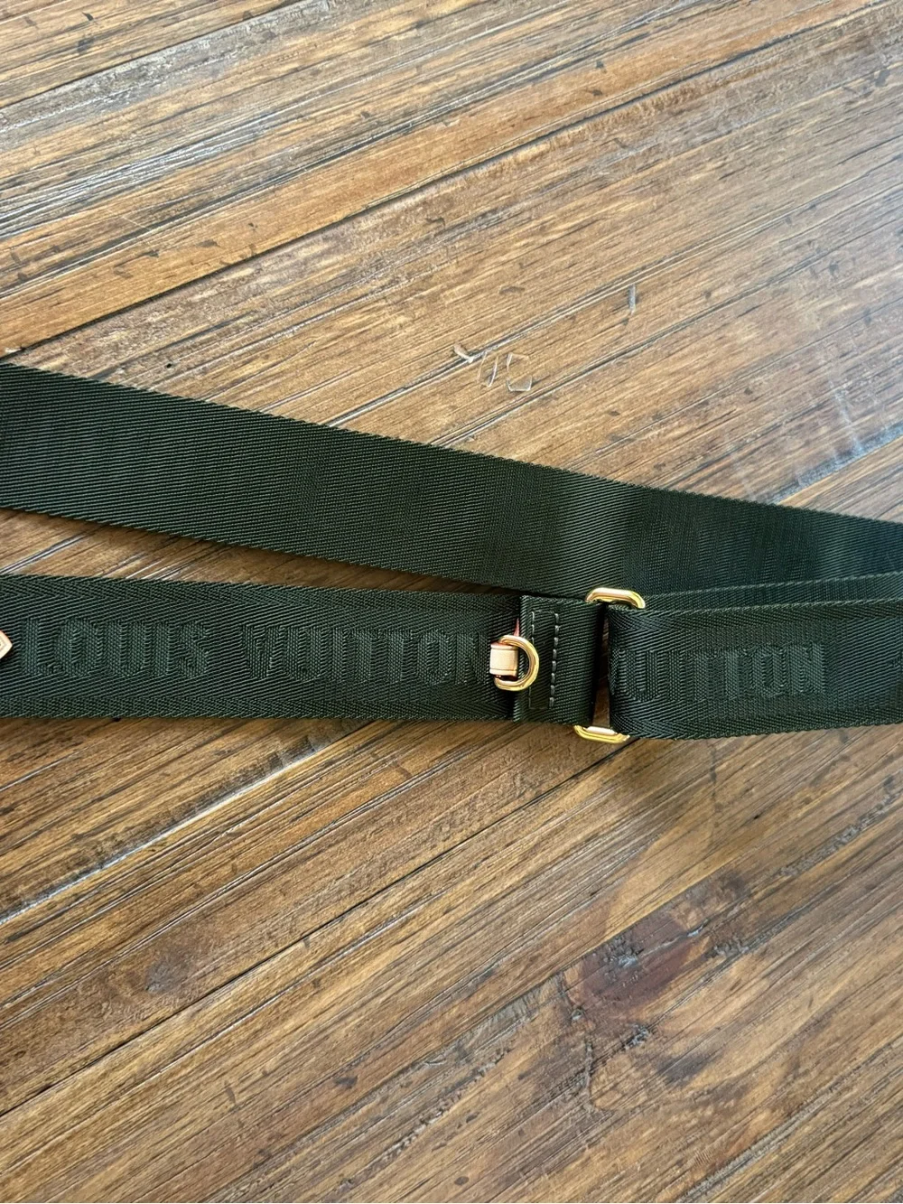 Louis Vuitton LV Wide Bandoulière Guitar Strap Khaki Green Adjustable